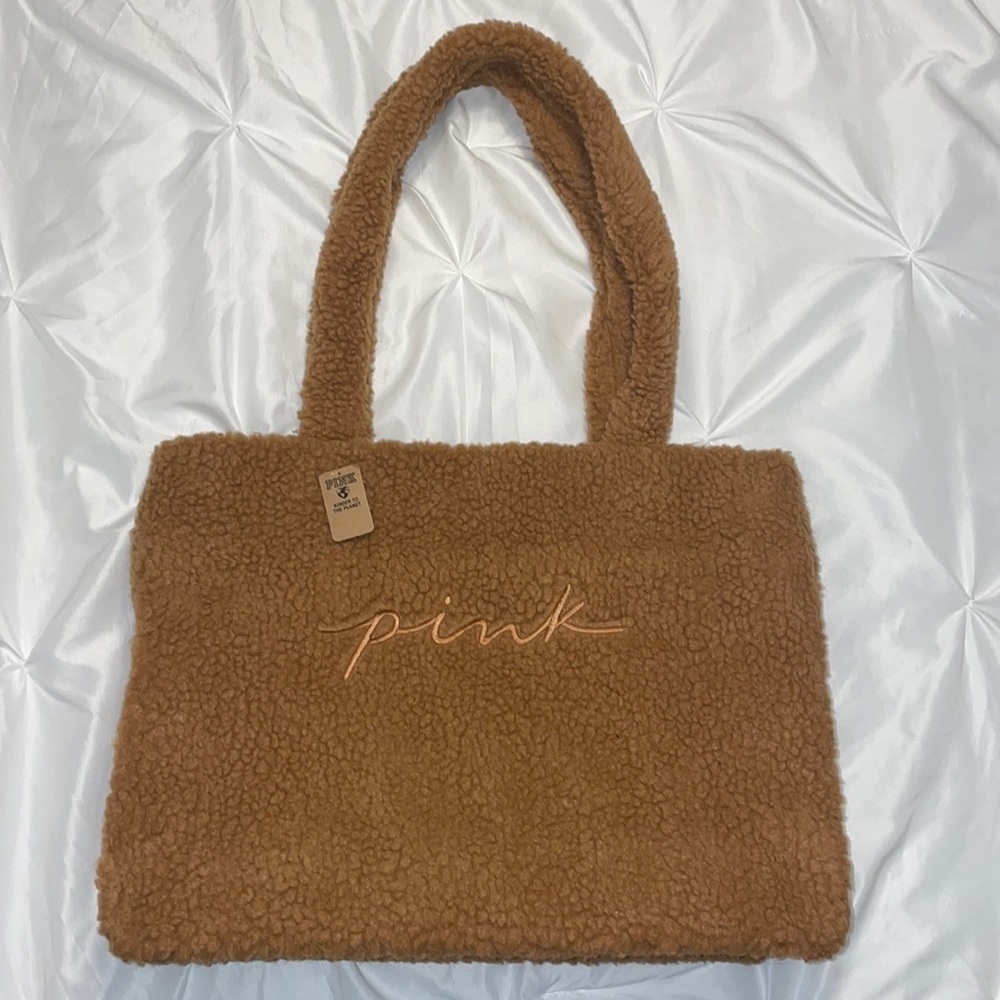 NEW Pink Fuzzy Tote